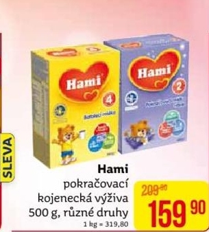 Hami, pokračovací kojenecká výživa
