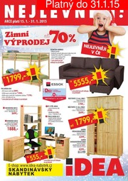 akční leták IDEA nábytek 15.1.2015-31.1.2015