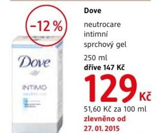 Dove Neutrocare, intimní sprchový gel