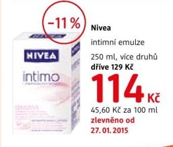 Nivea, intimní emulze