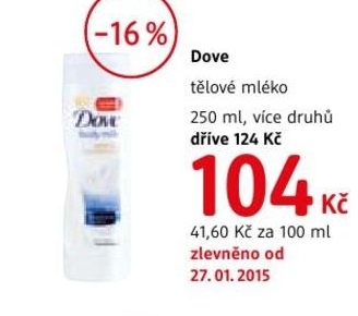 Dove, tělové mléko