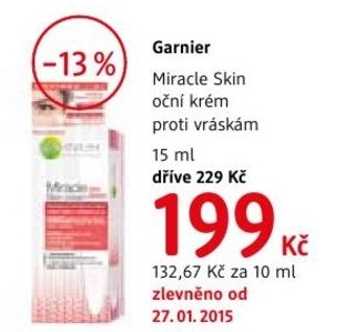 Garnier Miracle Skin, oční krém