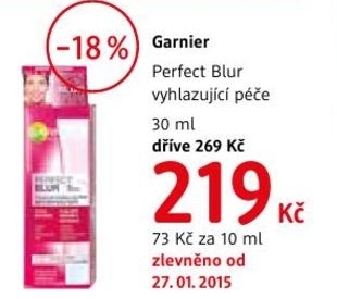 Garnier Perfect Blur, vyhlazující péče