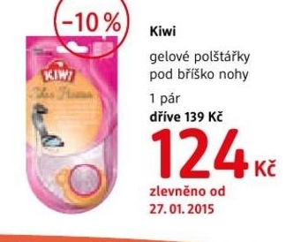 Kiwi, gelové polštářky pod bříško nohy