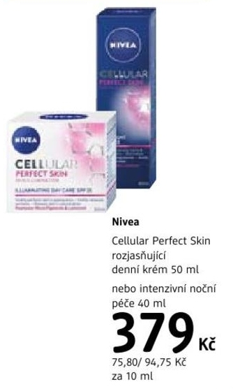 Nivea Cellular Perfect Skin, rozjasňující denní krém