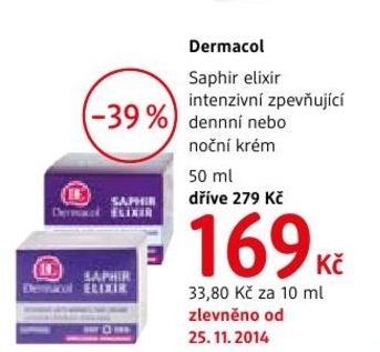 Dermacol Saphir Elixir, intenzivní denní/noční krém