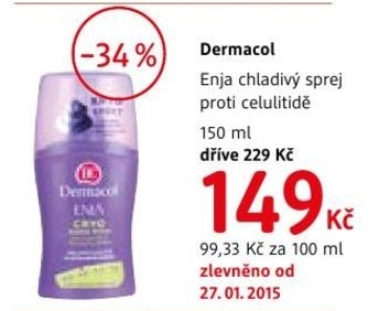 Dermacol Enja, chladivý sprej proti celulitidě