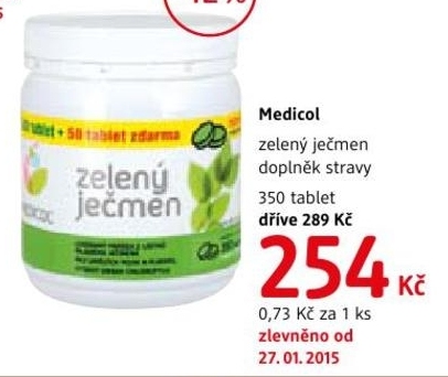 Medicol zelený ječmen, doplněk stravy