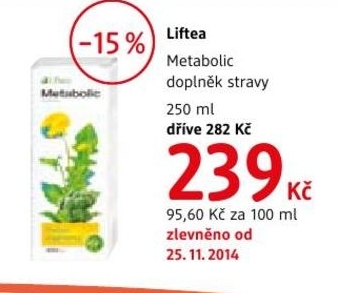Liftea Metabolic, doplněk stravy