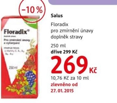 Salus Floradix, doplněk stravy