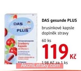 DAS gesunde Plus, brusinkové kapsle