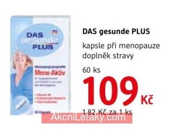 DAS gesunde PLUS, kapsle při menopauze