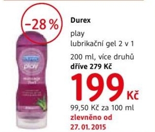 Durex play, lubrikační gel 2v1