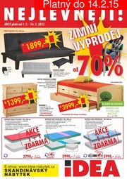 akční leták IDEA nábytek 1.2.2015-14.2.2015