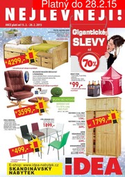 akční leták IDEA nábytek 15.2.2015-28.2.2015