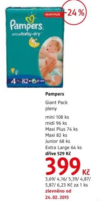 pleny pampers giant plus