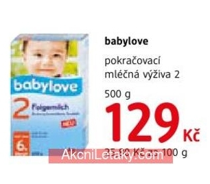 babylove pokračovací mléčná výživa