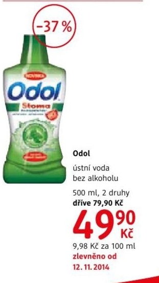 odol ústní voda bez alkoholu