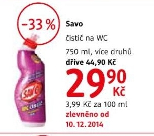 savo čističe na wc