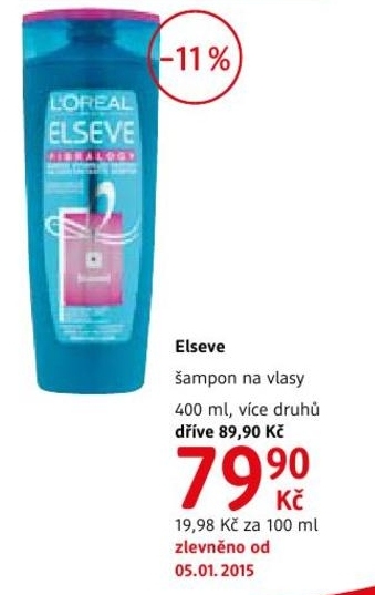 loreal elseve šampony na vlasy