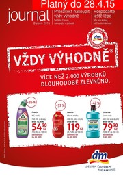 akční leták dm drogerie 25.3.2015-28.4.2015
