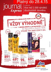 akční leták dm drogerie 8.4.2015-28.4.2015