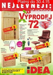 akční leták IDEA nábytek 15.4.2015-30.4.2015