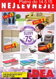 akční leták IDEA nábytek 1.5.2015-14.5.2015