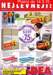 akční leták IDEA nábytek 1.5.2015-14.5.2015