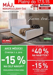 akční leták Kika nábytek 4.5.2015-17.5.2015