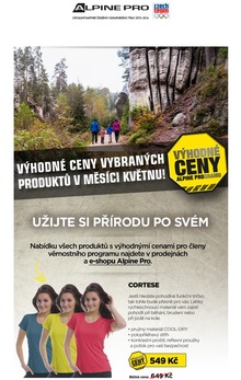 akční leták ALPINE PRO 1.5.2015-31.5.2015