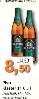 Pivo svetly lezak 11 klaster