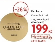 Pudr creme puff max factor