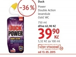 Tekuty wc cistic duck power double action
