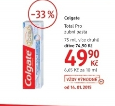 Zubni pasta colgate total pro gum health