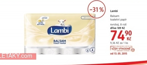 Toaletni papir 4vrstvy lambi