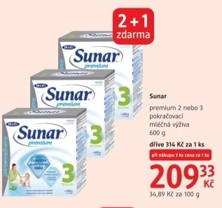 Mleko kojenecke premium sunar