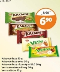 Oplatky kakaove rezy sedita