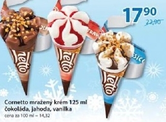 Zmrzlina kornout cornetto algida