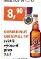 Pivo svetle vycepni original 10 gambrinus