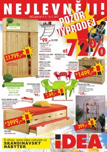 akční leták IDEA nábytek 15.5.2015-31.5.2015