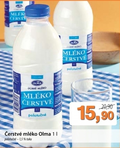 Mleko cerstve olma 1 5 polotucne