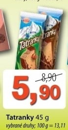 Oplatky tatranky sedita
