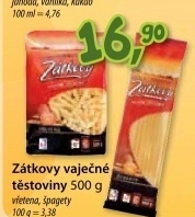 Testoviny vajecne zatkovy