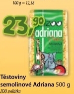 Testoviny semolinove zoo adriana