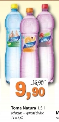 Voda pramenita ochucena toma