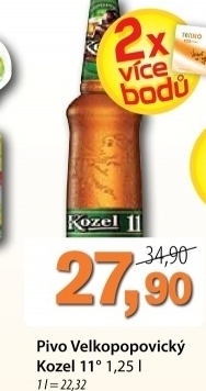 Pivo svetly lezak 11 medium velkopopovicky kozel