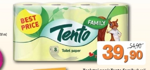Toaletni papir 2vrstvy tento