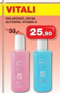 Odlakovac na nehty vitali