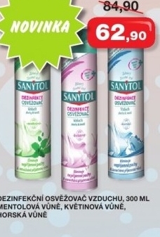 Osvezovac vzduchu dezinfekcni sanytol
